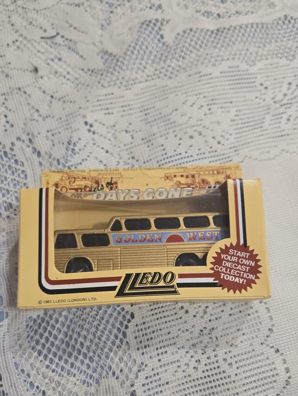 Lledo Golden West Gold Diecast Bus Toy - Kids Toys
